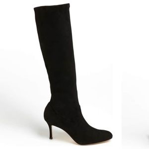 Manolo Blahnik “Pascalare” suede knee high boots